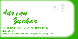 adrian zucker business card